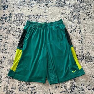 Nike green and yellow shorts